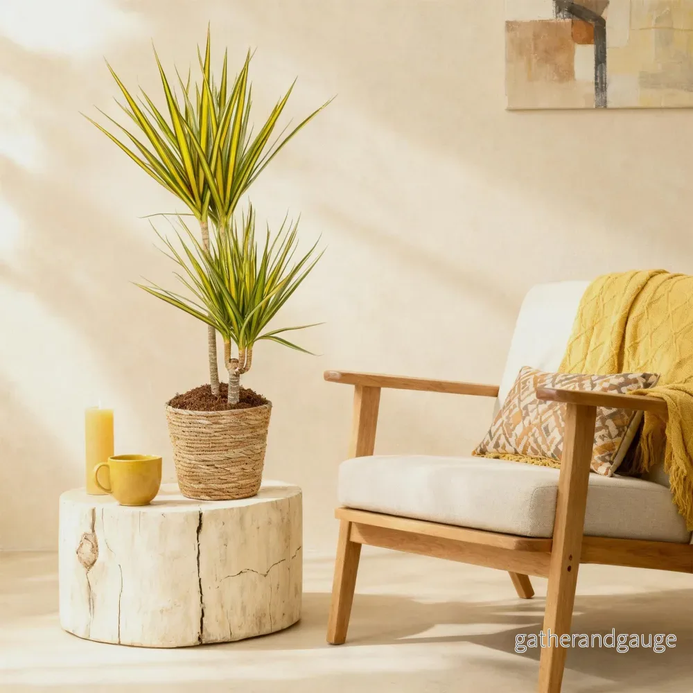 Dracaena Sunray och korg Dracaena Sunray och korg
