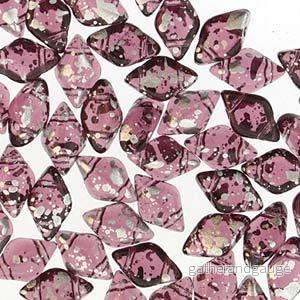 Matubo Gemduo – Amethyst Silver Splash 8x5mm, 10 gram Matubo Gemduo – Amethyst Silver Splash 8x5mm, 10 gram