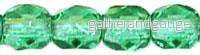 Tjeckiska Firepolish - Prairie Green 4 mm, 50-pack