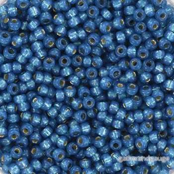 Miyuki Seed Beads - Silverlined Dyed Alabaster Denim Blue 11/0, 10 Gram