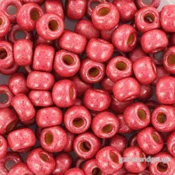 Miyuki Seed Beads - Duracoat Matte Light Cranberry 6/0, 10 gram