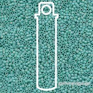 Miyuki Delica – Matte Opaque Turquoise AB 15/0, 7 gram Miyuki Delica – Matte Opaque Turquoise AB 15/0, 7 gram