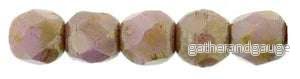Tjeckiska Firepolish - Luster Opaque Rose/gold topaz 2,5mm 50-pack