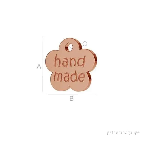 Berlock 925 Silver 18K Rose Gold plated – Blomma Hand Made 8mm 1 styck Berlock 925 Silver 18K Rose Gold plated – Blomma Hand Made 8mm 1 styck