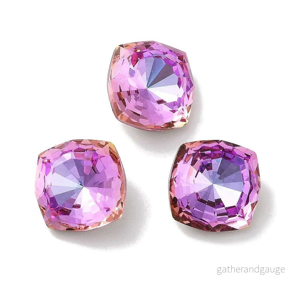 Kinesisk strass - Square Lyster Violet Rose 10mm - Bild 2