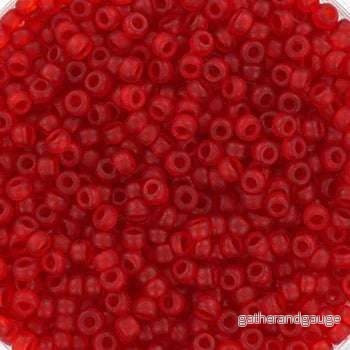 Miyuki seed beads - Transparent Matte Ruby 11/0, 10 gram