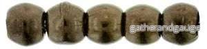 Tjeckiska Druk (Runda) - Jet Bronze 2mm, 50-pack - Bild 2