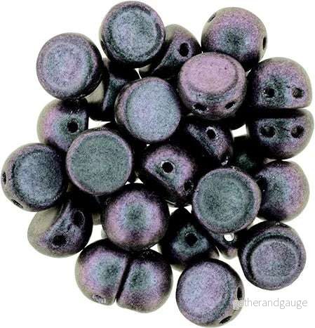 CzechMates Cabochon – Polychrome Orchid Aqua 7mm 2-håls, 10-pack CzechMates Cabochon – Polychrome Orchid Aqua 7mm 2-håls, 10-pack