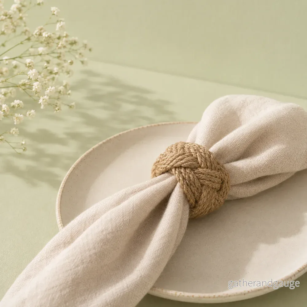 Servettringar i Jute 4-Pack - Bild 2