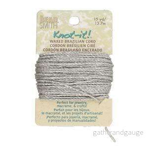 Knot-it Waxed Brazilian cord – Metallic Silver 13,7 m Knot-it Waxed Brazilian cord – Metallic Silver 13,7 m