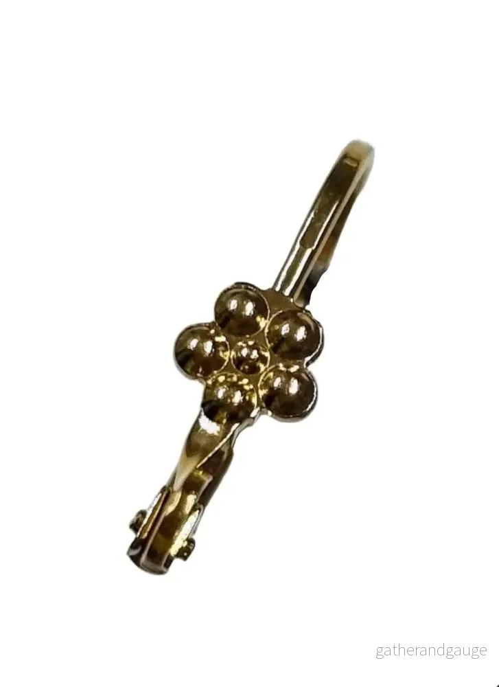 Örkrok Brisyr 24K guldpläterad - Blomma 9,5x18 mm, 1 par - Bild 2