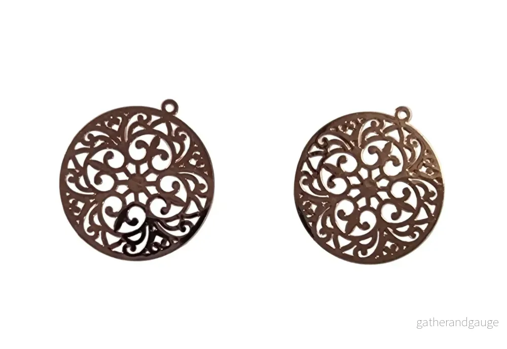 Berlock Roséguldfärgad – Mandala 20mm,1 styck Berlock Roséguldfärgad – Mandala 20mm,1 styck