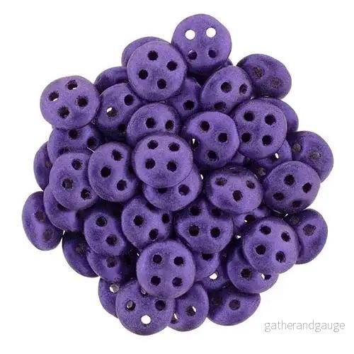 CzechMates QuadraLentil – Metallic Suede Purple 6mm, 10 gram CzechMates QuadraLentil – Metallic Suede Purple 6mm, 10 gram