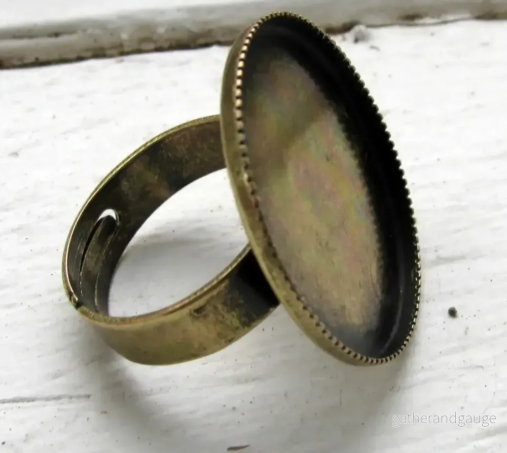 Ringstomme bronsfärgad - Ram rund 25mm, 1 styck - Bild 2