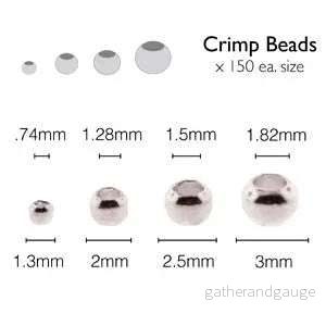 Basic Elements - Crimp bead assortment, Silver plated, 600- pack - Bild 2
