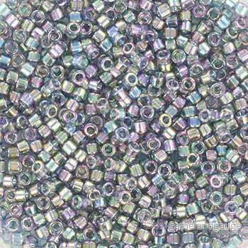 Miyuki Delica - Gold luster transparent blue grey rainbow 11/0, 5 gram