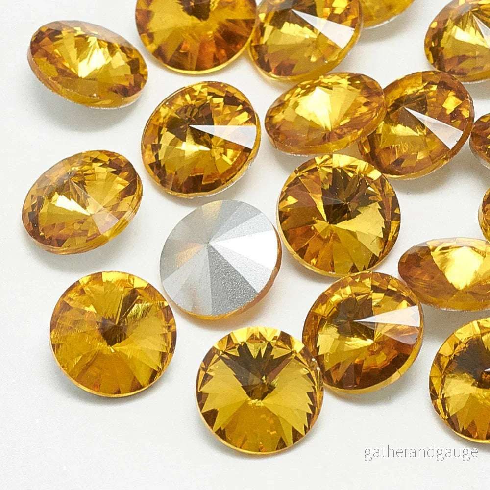 Kinesisk strass - Rivoli Topaz 10mm 1 styck - Bild 2