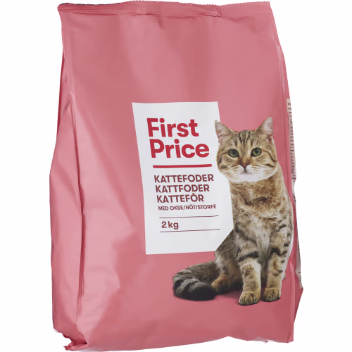 First Price Kattfoder Nöt Torrfoder Katt 2kg