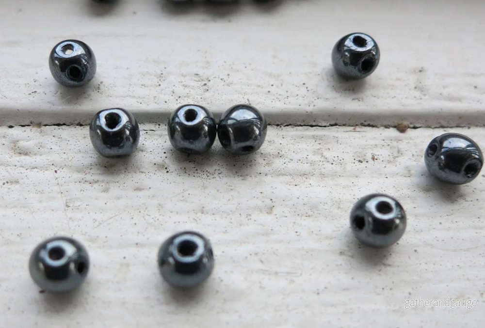 RoundDuo® Mini - Jet Hematite 4mm, 50-pack