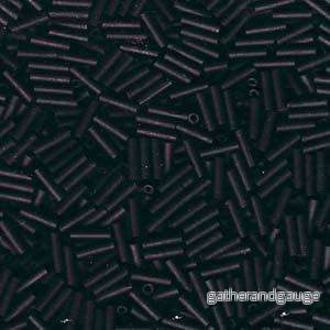 Miyuki Bugle Beads – Matte Black 6 mm, 10 gram
