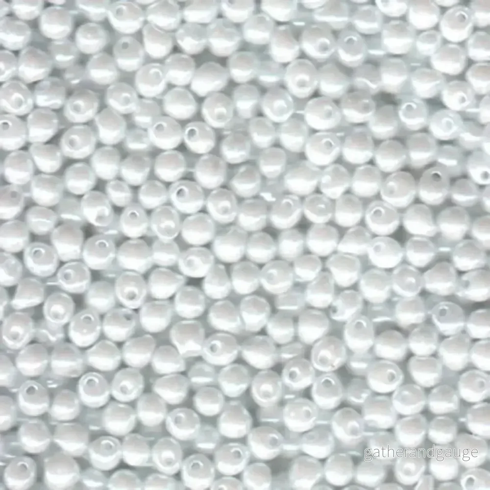 Miyuki Drop - White pearl 3,4 mm, 25 gram - Bild 2