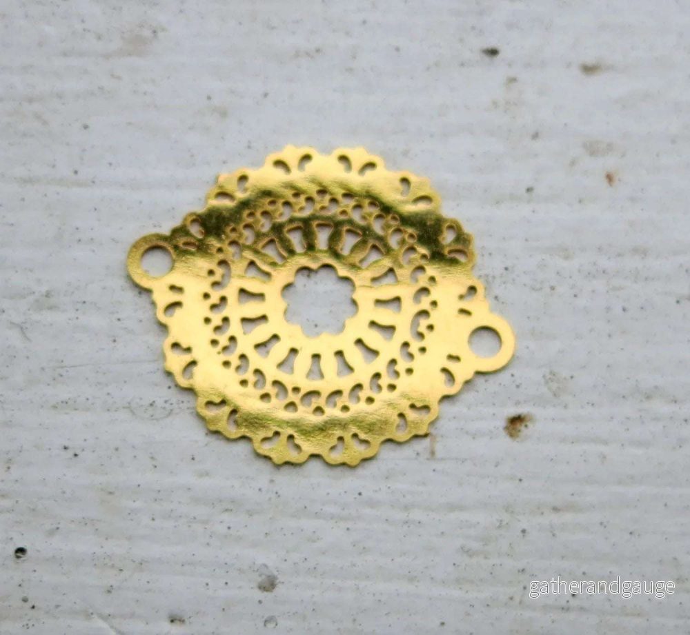 Connector Guldfärgad – Mandala 23x18mm 1 styck