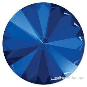 Swarovski Rivoli Crystals – Majestic Blue Foiled 14mm, 1 styck Swarovski Rivoli Crystals – Majestic Blue Foiled 14mm, 1 styck