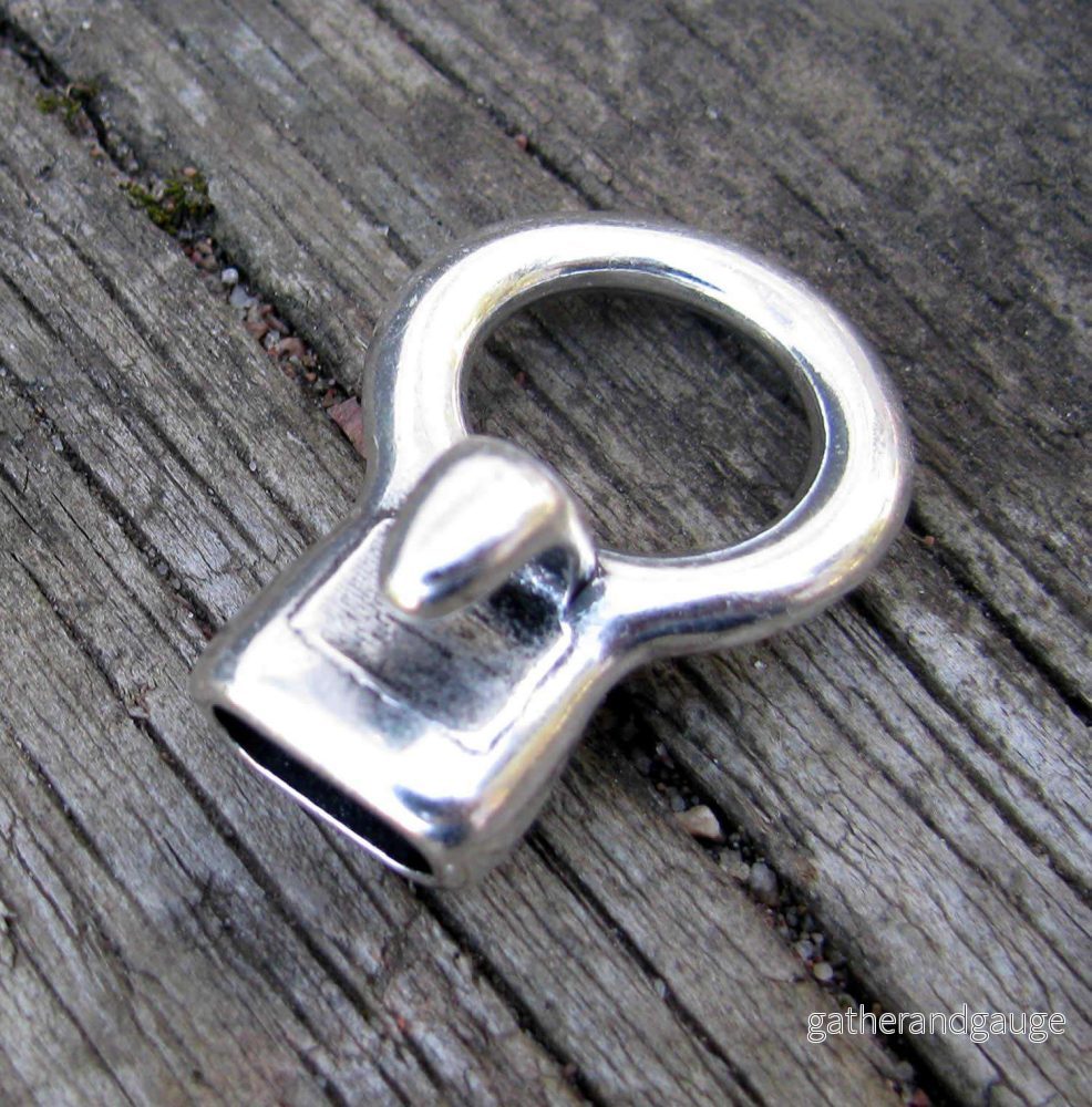 Haklås Silverfärgat - Toggel, hål 11x5,3mm - 1 styck - Bild 2