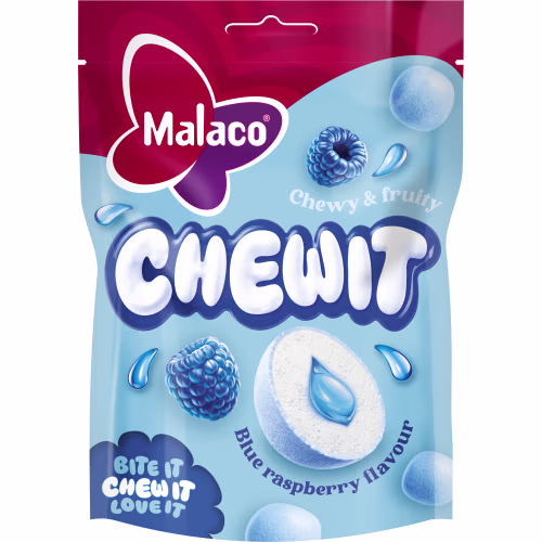 Malaco Blue Raspberry Chewit 115g