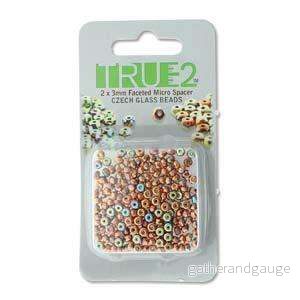 Facetterad Micro Spacers – Copper Plate AB 2x3mm, 6 gram