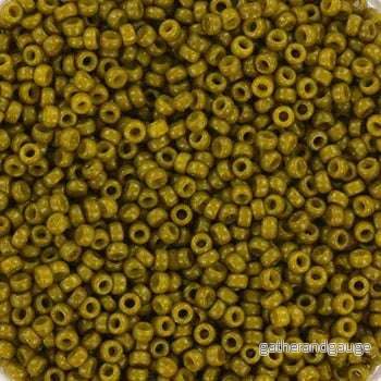 Miyuki Seed beads - Duracoat Opaque Spanish Olive 15/0, 10 gram
