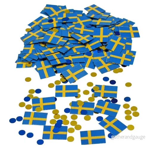 Konfetti, Sverige flagga Konfetti, Sverige flagga