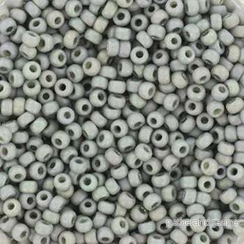 Miyuki Seed Beads - Opaque Glazed Frosted Rainbow Cadet Grey 11/0, 10 gram