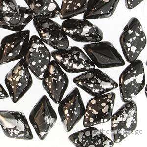 Matubo Gemduo - Jet Silver Splash 8x5mm, 10 gram