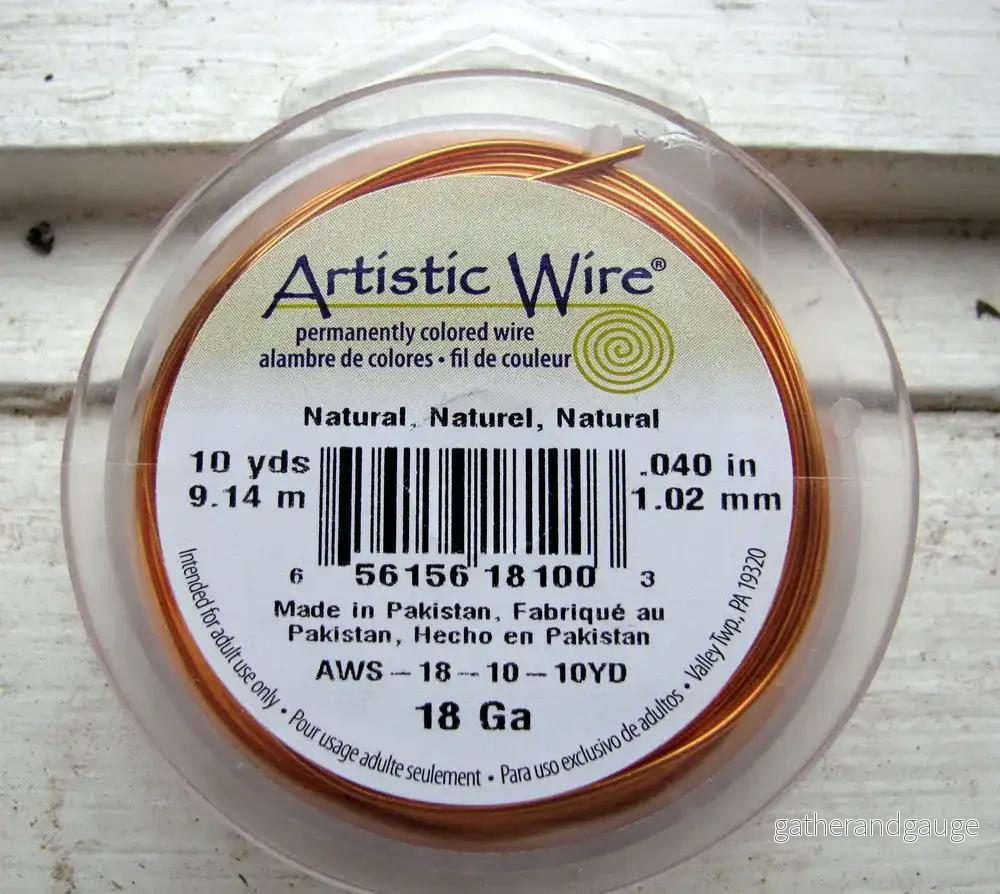 Artistic Wire 18 Ga – Natural 1 Rulle