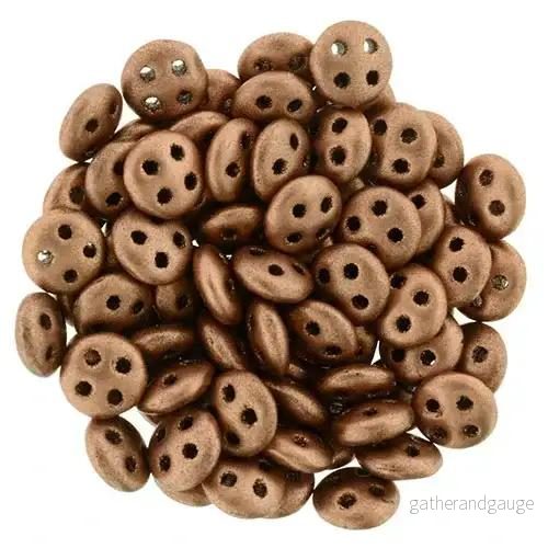 CzechMates QuadraLentil – Matte Metallic Copper 6mm, 10 gram CzechMates QuadraLentil – Matte Metallic Copper 6mm, 10 gram