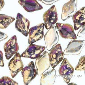 Matubo Gemduo – Backlit Purple Haze / Gold 8x5mm