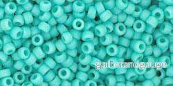 TOHO Seed Beads - Opaque-Frosted Turquoise 11/0, 10 gram