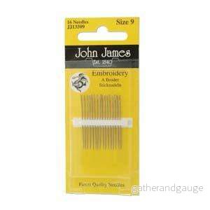 Pärlnålar - John James, nr 9, 16-pack