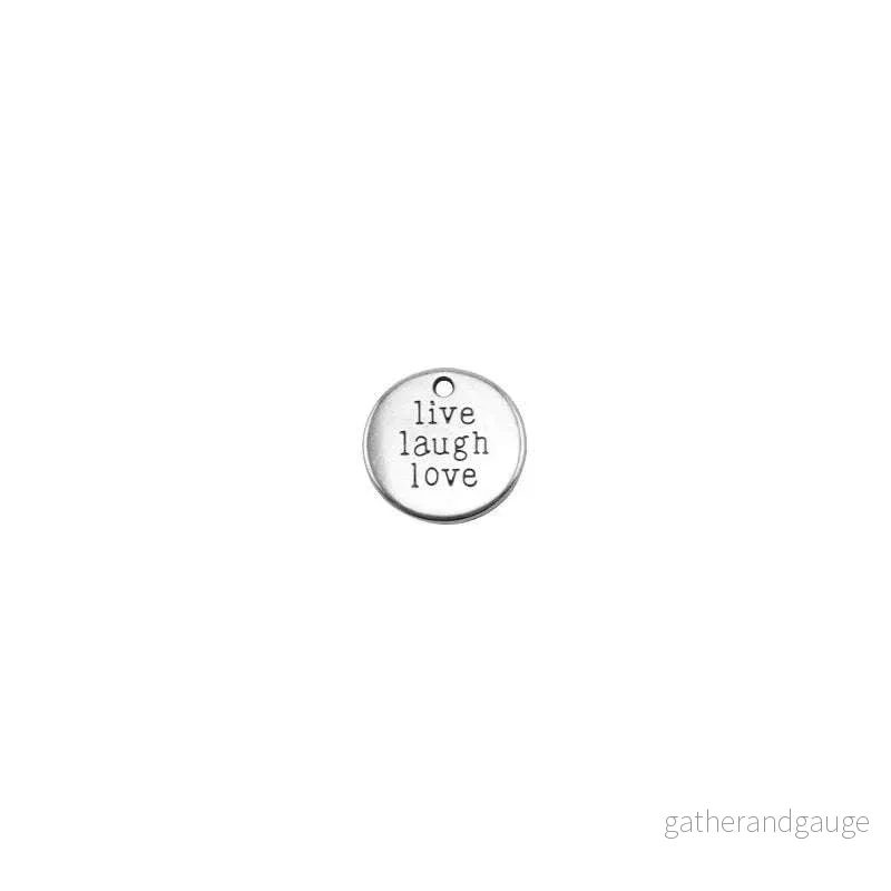 Berlock Silverpläterad - Live Laugh Love, 1 Styck