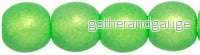 Tjeckiska Druk (Runda) - Neon Green 3mm, 50-pack