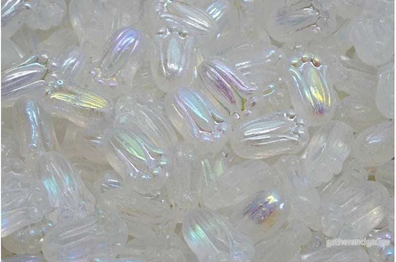 Tulip Bud Beads – Crystal AB 12x8mm, 20-pack Tulip Bud Beads – Crystal AB 12x8mm, 20-pack