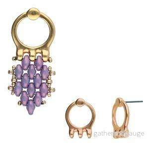 Cymbal Element Örhänge - Farali III Rose gold plated 2-pack
