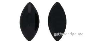 Cabochon Navette – Jet 20x10mm – 1 styck Cabochon Navette – Jet 20x10mm – 1 styck