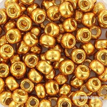 Miyuki Seed Beads - Duracoat Galvanized Yellow Gold 6/0, 10 gram