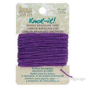 Knot-it Waxed Brazilian cord- Neon Lila 13,7 m