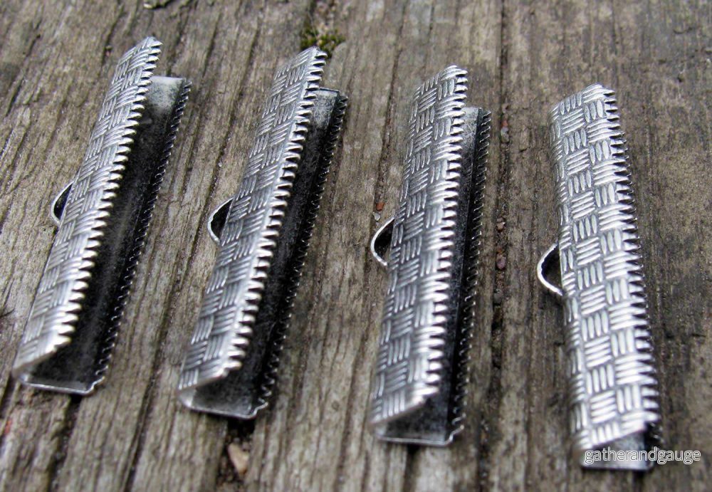 Ändfäste platta band Silverfärgad - Bredare modell, 29 mm, 4-pack - Bild 2