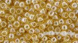 TOHO Seed Beads - Transparent Lustered Lt Topaz 8/0, 10 gram