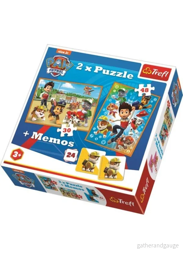 Trefle 2-i-1 Pussel & Memo – Paw Patrol