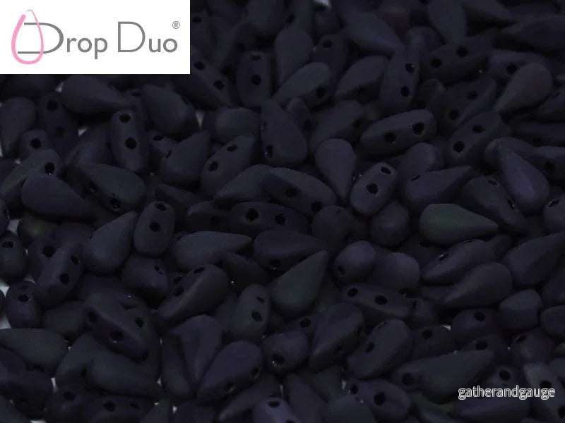 DropDuo® – Jet Full Amezit Matted 3x6mm, 30-pack
